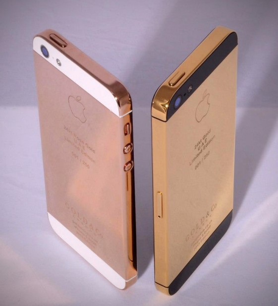 Gold and Rose Gold iPhone 5 by Gold & Co. Gold and Rose Gold iPhone 5 by Gold & Co.