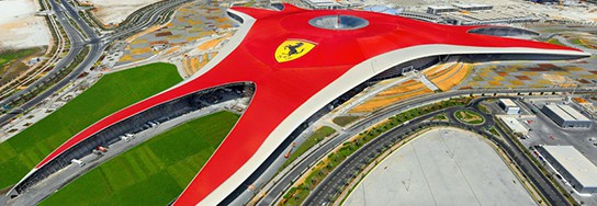 Ferrari World Theme Park - Birds eye view