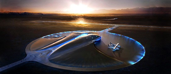 an impression of the Virgin Galactic Spaceport America 544px