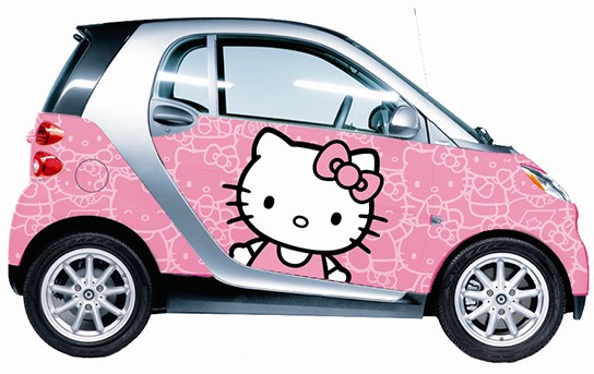 Currently Burning Up the Roadways: The Hello Kitty Smart Car - Racked