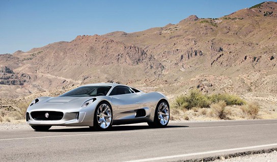 Jaguar C-X75 Range Extended Electric Vehicle - front angled view 544px