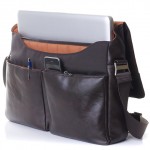leathery messenger: Knomo Kobe Soft Messenger Bag
