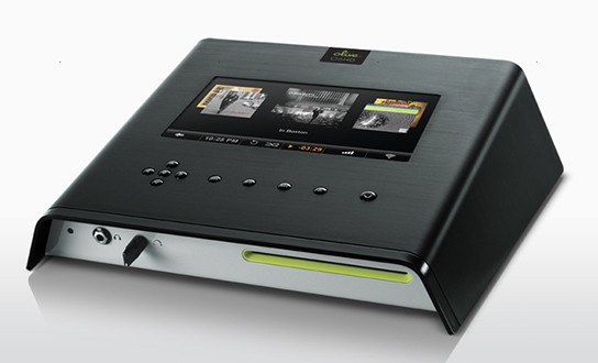 Olive O6HD Music Server - black - angled front view 544px
