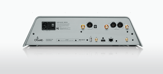 Olive O6HD Music Server - Silver - back view 544px