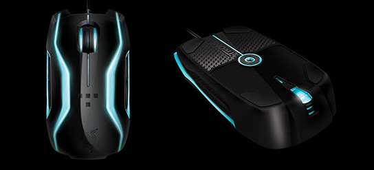 Razer TRON Gaming Mouse - top and bottom views 544px