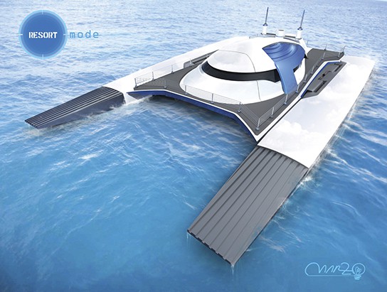 Alex Marzo Submerge concept catamaran Resort mode 544px