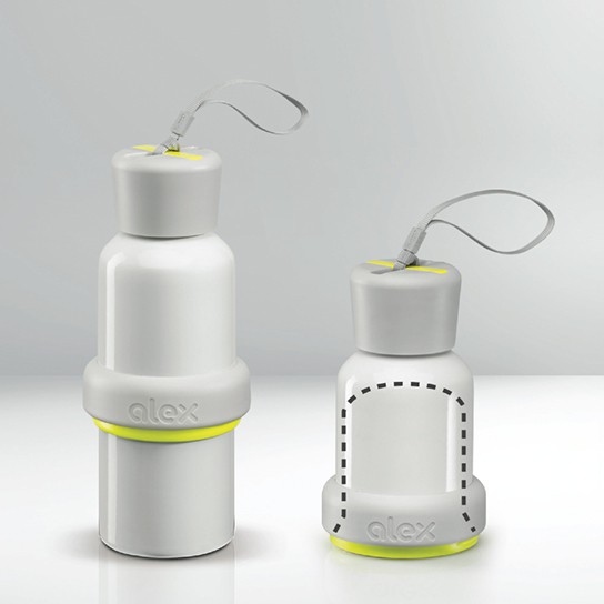 Nice Reuseables Alex Water Bottle - compactable for storage 544px