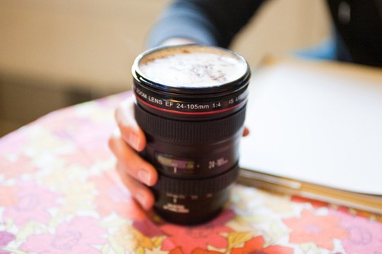 Photojojo The Camera Lens Mug with beverage 544px