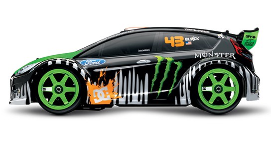 TRAXXAS Ken Block #43 Fiesta - side view 544px