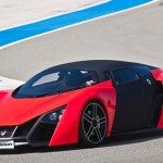 MaRussia B2 - red with black - front angled view on test track 544px