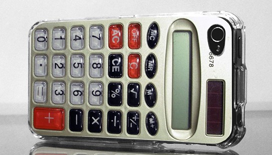 Retro Calculator iPhone case back 544x311px