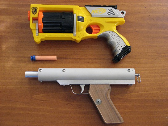 hand-built NERF pistol with NERF Maverick 544px