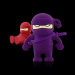 Bone Collection Ninja USB Flash Drive - red & purple poses 640x480px