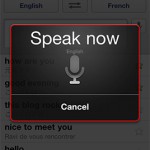 Google Translate App - screenshot of voice input 268px