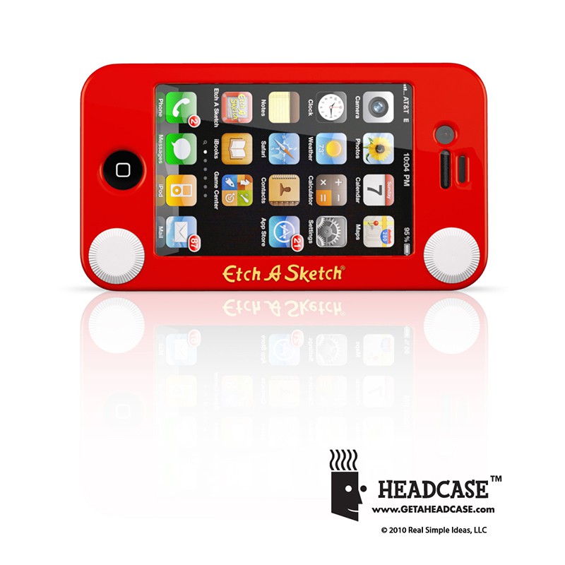 Headcase Etch-A-Sketch Case for iPhone 4 - front view 800x800px