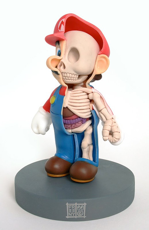 Jason Freeny Cutaway 5-inch Anatomical Mario (Modified Vinyl Action Figure) 518x800px