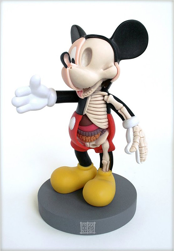 Jason Freeny Cutaway 7-inch Anatomical Mickey Mouse (Modified Vinyl Action Figure) 556x800px