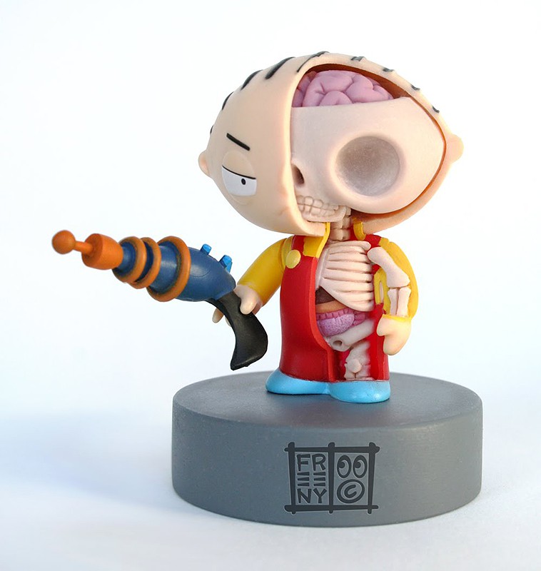 Jason Freeny Stewie Anatomical Sculpt (2.5-inch modified vinyl toy) 758x800px