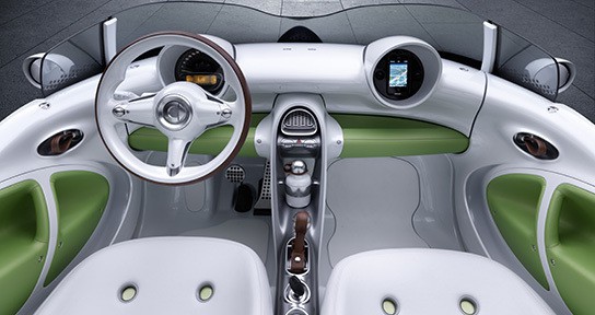 Smart Forspeed Concept - classic aircraft-inspired cockpit interior 544x288px