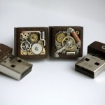 Steampunk cufflinks are also 8 GB USB flash drives