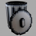 8-bit pixel trash can – holds your real world deletes