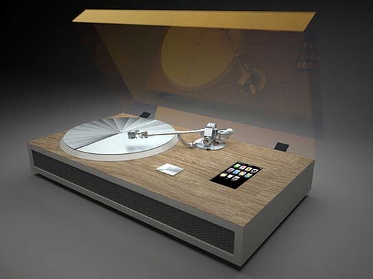 iPhone Dock and Vinyl Player Concept 544x408px