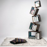 Equilibrium Bookcase’s radical design eliminates book ends