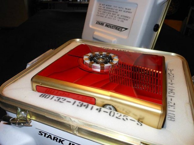 Iron Man Xbox 360 Slim mod 650x488px