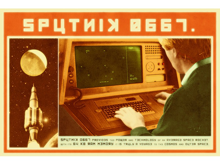 Sputnik 0667 PC by Love Hulten - mock-up ad/poster 700x525px