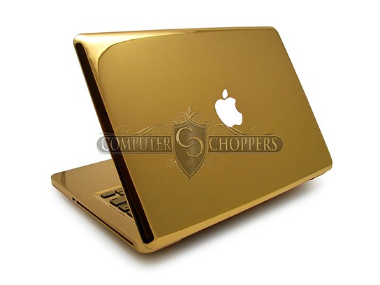 Computer Choppers polished 24k Gold 13-inch Macbook Pro 544x408px
