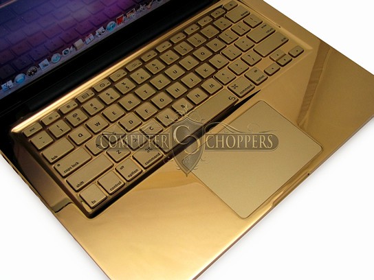 Computer Choppers polished 24k Gold 13-inch Macbook Pro 544x408px