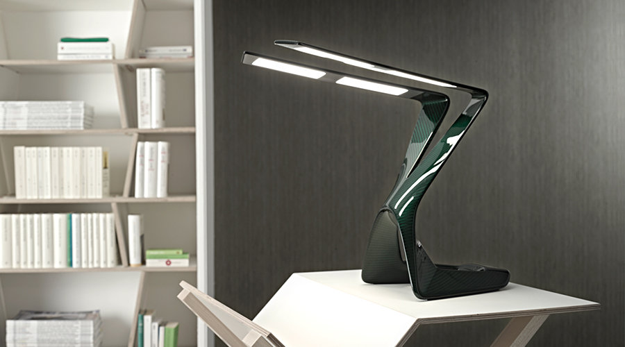 Liternity Victory Carbon Series OLED Desk Lamp - Lime Green 900x500px