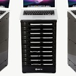 MultiDock charges and syncs up to 10 iPad simultaneously