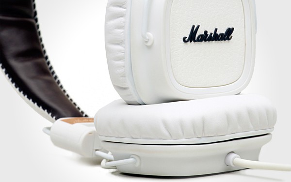 Marshall Major Headphones - white 600x376px