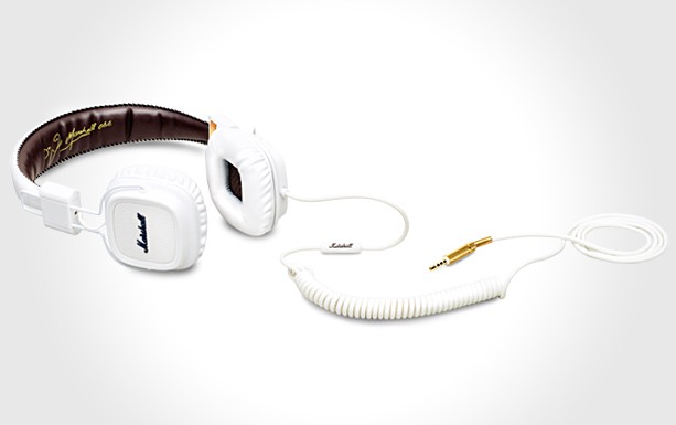 Marshall Major Headphones - white 600x376px