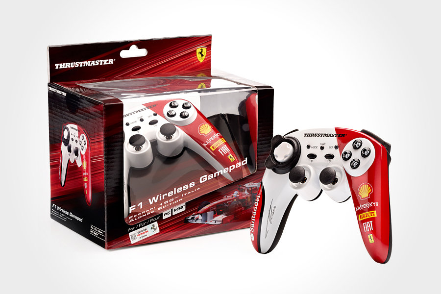 Thrustmaster F1 Wireless Gamepad Ferrari 150° Italia Alonso Edition 900x600px