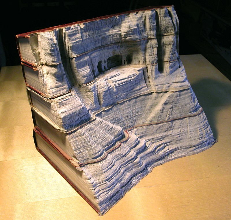 Guy Laramée Book Carving - Project 'Biblios'
