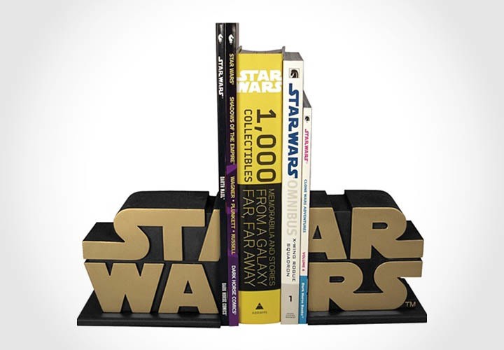 Gold Star Wars Logo Bookends