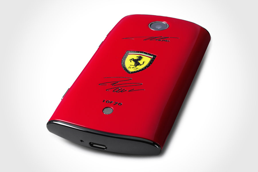 Liquid Mini Ferrari signed by Alonso and Massa