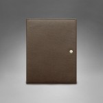 YSL YCON iPad Case in Brown Textured Leather