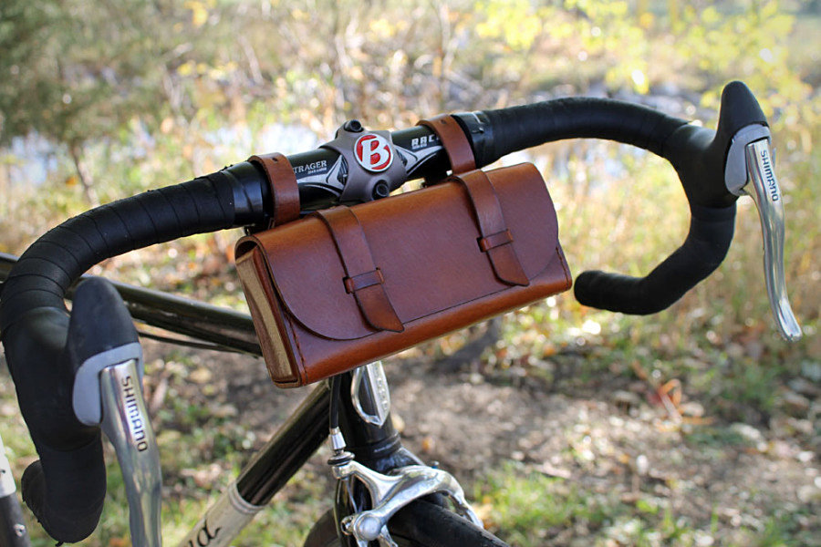 leather bicycle tool bag