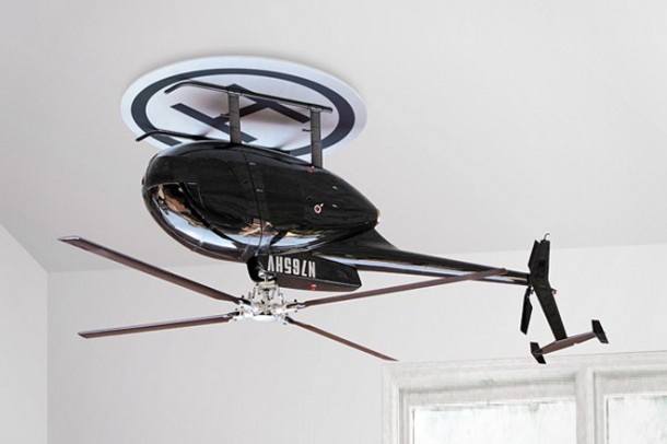 Upside Down Helicopter Ceiling Fan