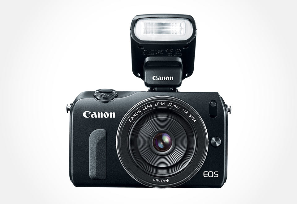 Canon EOS-M Digital Camera with optional Speedlite 90EX