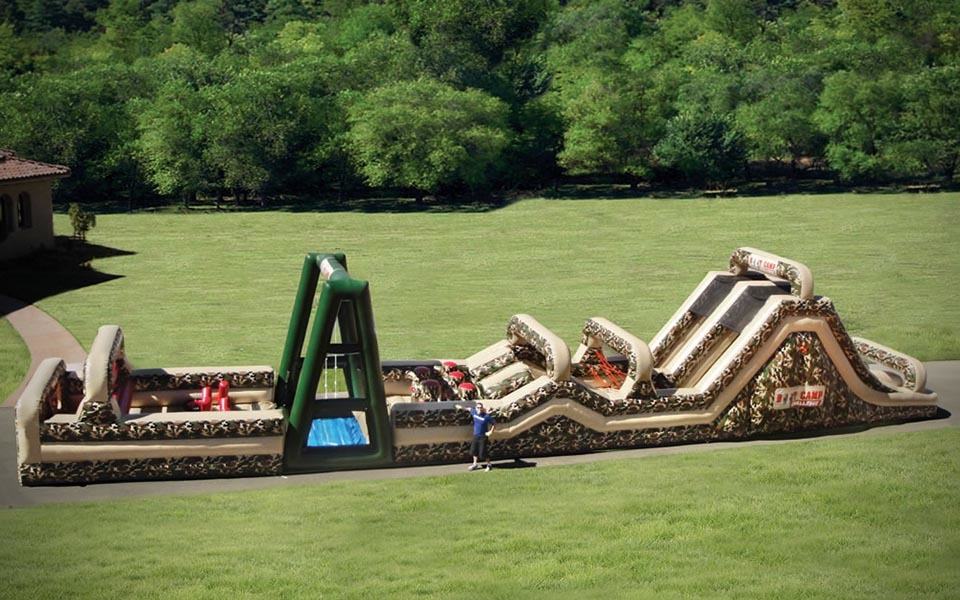 85 Foot Inflatable Military Obstacle Course