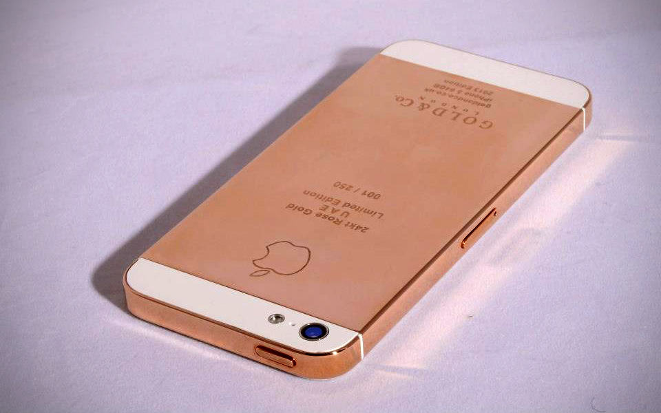 Rose Gold iPhone 5 by Gold & Co.