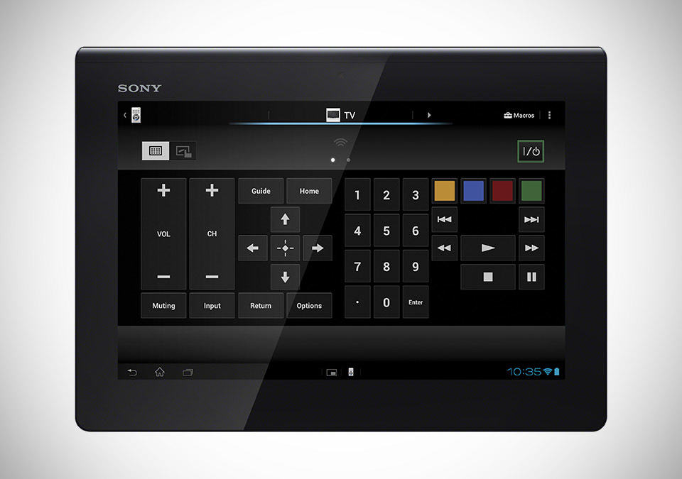 Sony Xperia Tablet S universal remote interface