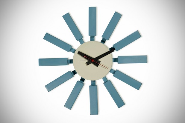 Blue Block Wall Clock by George Nelson