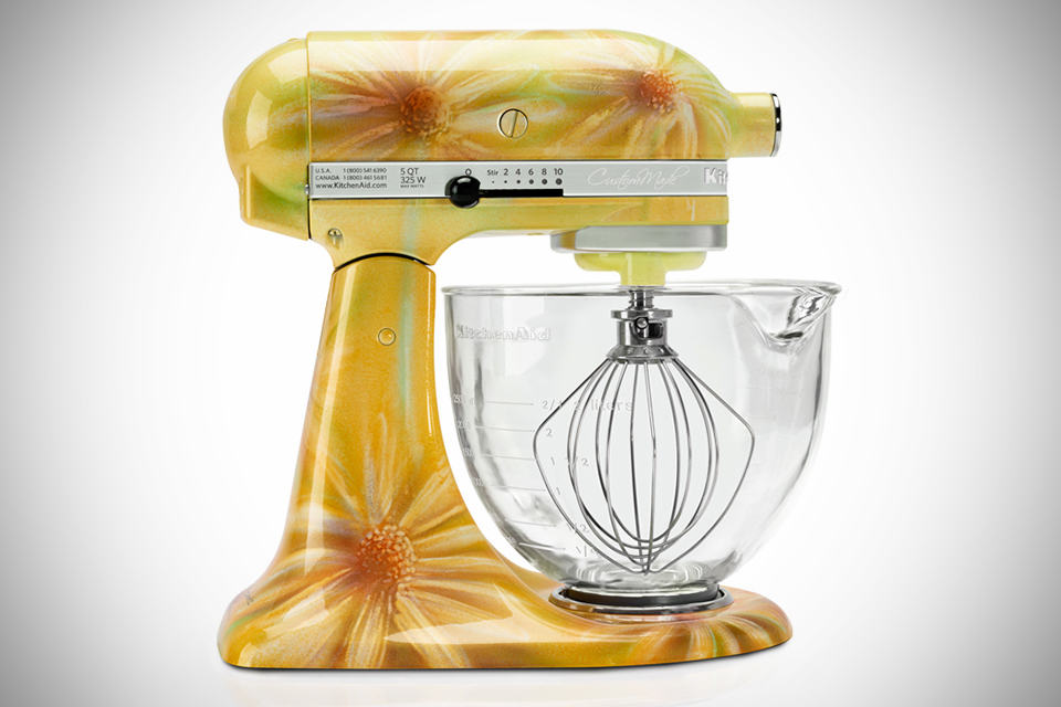 Limited Edition KitchenAid Hand-Painted Stand Mixer - Golden Petal