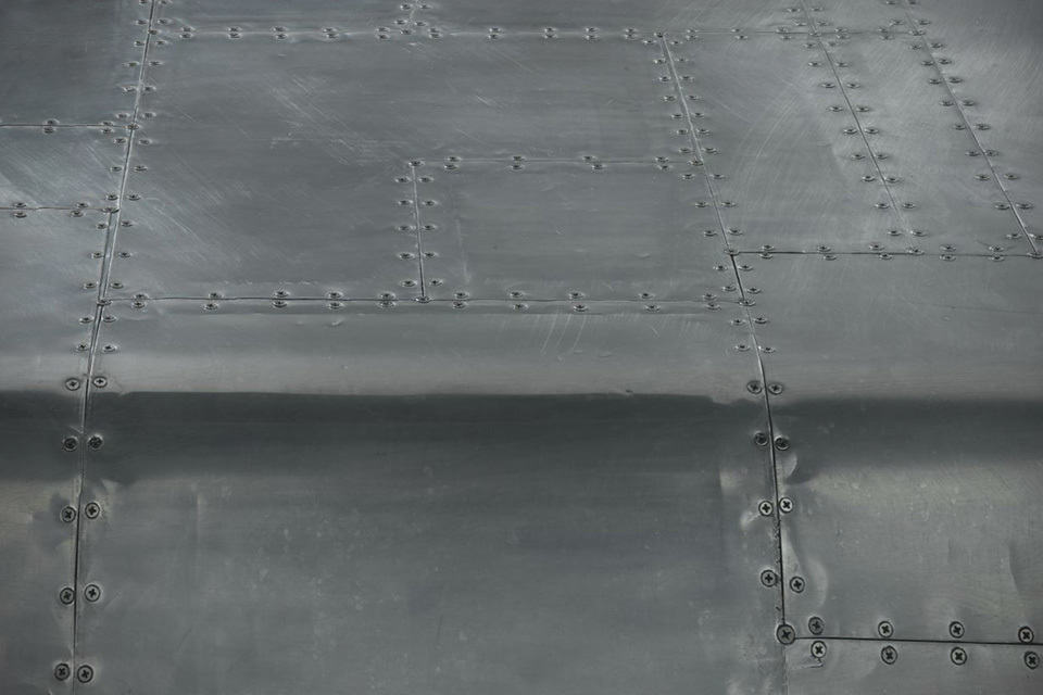 Aviator Wing Desk by Restoration Hardware - close up