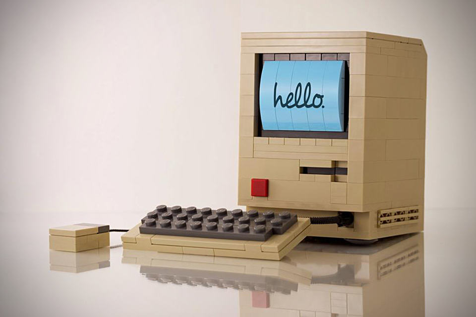 Original Mac crafted from LEGO Bricks